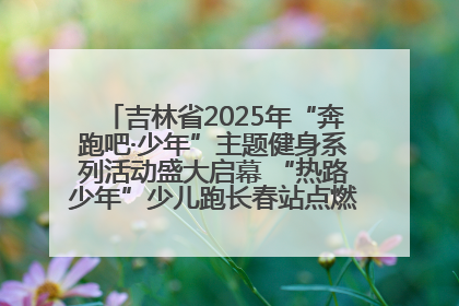 吉林省2025年“奔跑吧·少年”主题健身系列活动盛大启幕 “热路少年”少儿跑长春站点燃少年运动热情